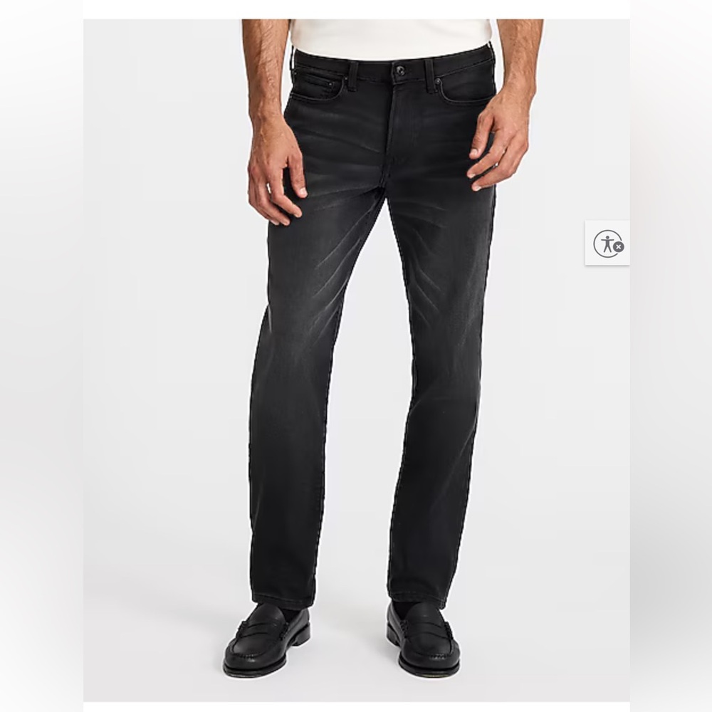 Express Men's Dark Charcoal Straight Jeans
